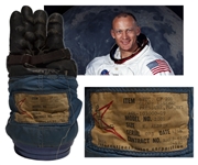 Buzz Aldrins A6L Spacesuit Glove -- Worn by Aldrin in 1968 During Training for the Apollo 11 Mission